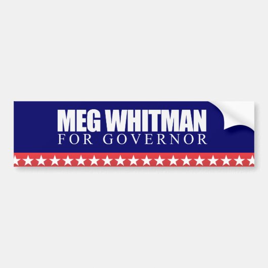 Meg Whitman voor gouverneur 2010 Bumpersticker (Voorkant)