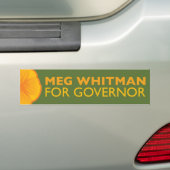 Meg Whitman voor gouverneur Bumpersticker (Op auto)
