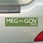 Meg Whitman voor gouverneur Bumpersticker (Op auto)