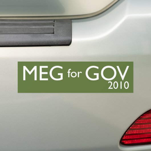 Meg Whitman voor gouverneur Bumpersticker (Op auto)