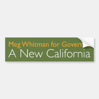 Meg Whitman voor gouverneur Bumpersticker