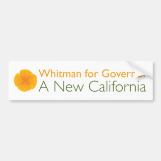 Meg Whitman voor gouverneur Bumpersticker