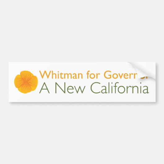 Meg Whitman voor gouverneur Bumpersticker (Voorkant)