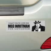 Meg Whitman voor gouverneur Bumpersticker (Op auto)