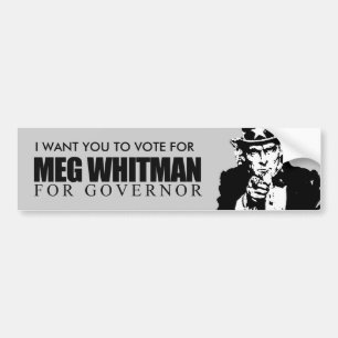 Meg Whitman voor gouverneur Bumpersticker
