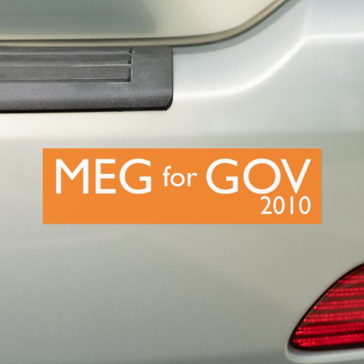 Meg Whitman voor gouverneur Bumpersticker (Op auto)