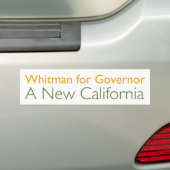 Meg Whitman voor gouverneur Bumpersticker (Op auto)