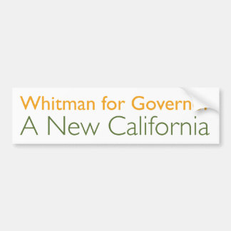 Meg Whitman voor gouverneur Bumpersticker