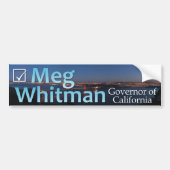 Meg Whitman voor Gouverneur - Kleur Bumpersticker (Voorkant)