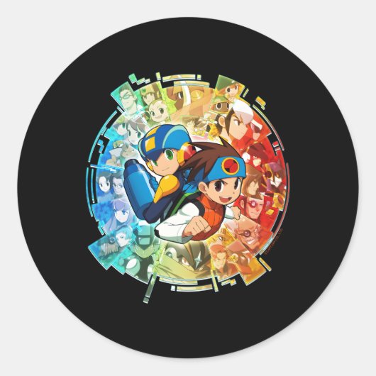 Mega Battle Network Legacy Collectie Ronde Sticker (Voorkant)