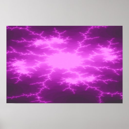 Mega Bliksem Fractal Poster (Voorkant)
