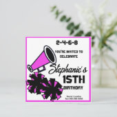 Mega Cheer uitnodiging: #3 Kaart (Staand voorkant)