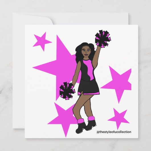 Mega Cheer uitnodiging: #3 Kaart (Achterkant)