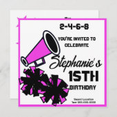 Mega Cheer uitnodiging: #4 Kaart (Voorkant / Achterkant)