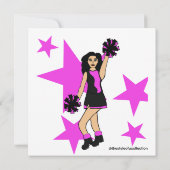 Mega Cheer uitnodiging: #4 Kaart (Achterkant)