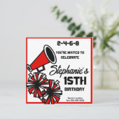 Mega Cheer uitnodiging: #6 uitnodiging (Staand voorkant)