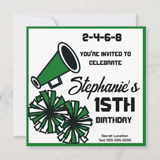 Mega Cheer uitnodiging: #7 uitnodiging (Voorkant)