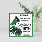 Mega Cheer uitnodiging: #8 uitnodiging (Staand voorkant)