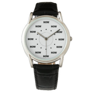 Mega Cool "NOW" (witte achtergrond) #1 Horloge