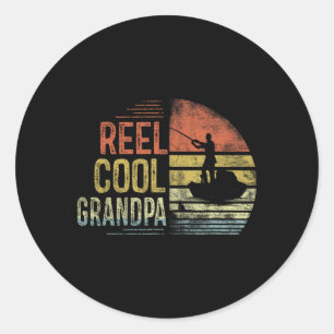 MEGA Cool Opa Visbenodigdheden Opa Verjaardag V Ronde Sticker