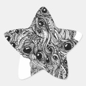 Mega Doodle Ster Sticker (Voorkant)