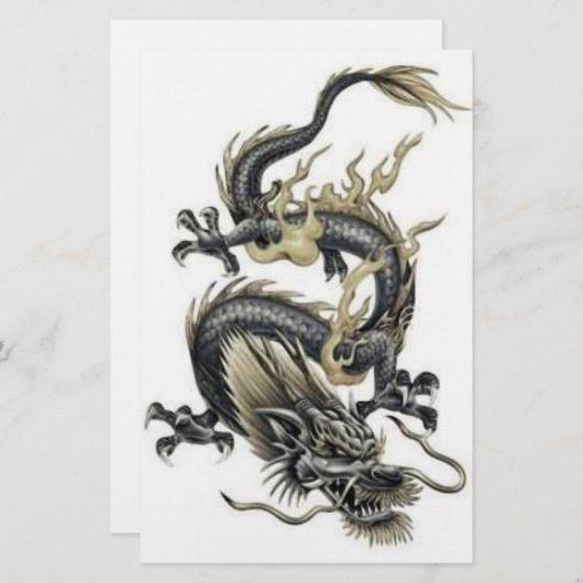 Mega Dragon Briefpapier (Voorkant / Achterkant)