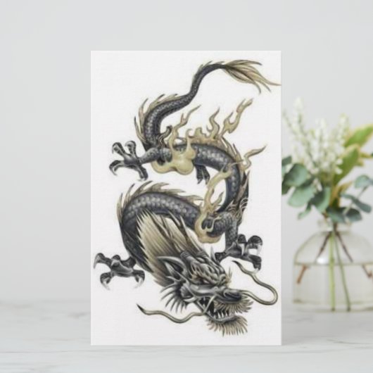 Mega Dragon Briefpapier (Staand voorkant)