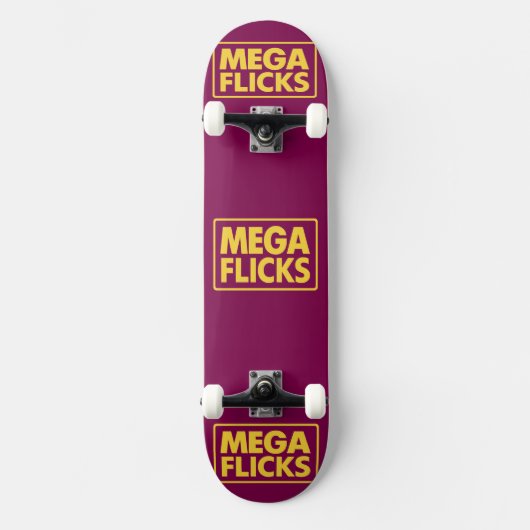 MEGA FLICKS  PERSOONLIJK SKATEBOARD (Voorkant)