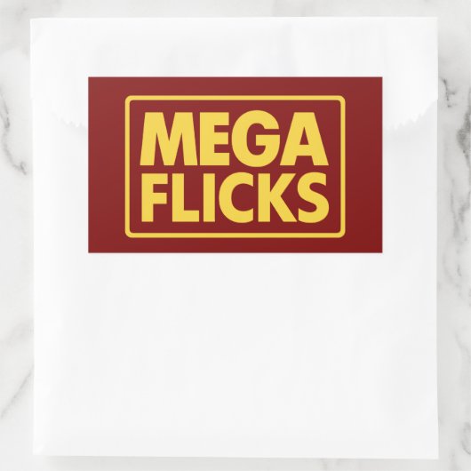 MEGA FLICKS RECHTHOEKIGE STICKER (Tas)