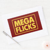 MEGA FLICKS RECHTHOEKIGE STICKER (Envelop)