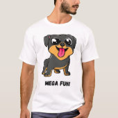 Mega Fun! grappige hond T-shirt (Voorkant)