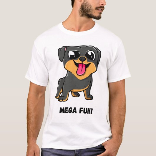 Mega Fun! grappige hond T-shirt (Voorkant)