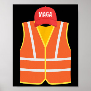 Mega Garbage Collector Vest voor de verkiezingsdag Poster