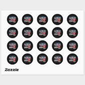 Mega Garbage Trots Trump Supporter 1 Ronde Sticker (Vel)