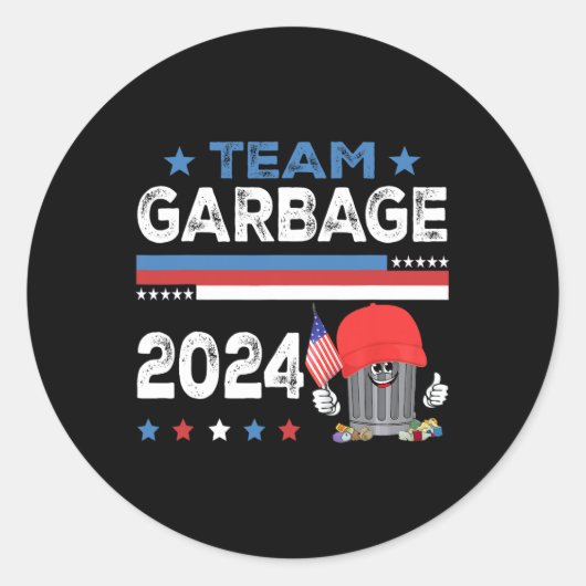 Mega Garbage Trots Trump Supporter 1 Ronde Sticker (Voorkant)