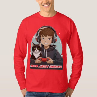 Mega Jrex Gaming rode lange mouw mannen shirt