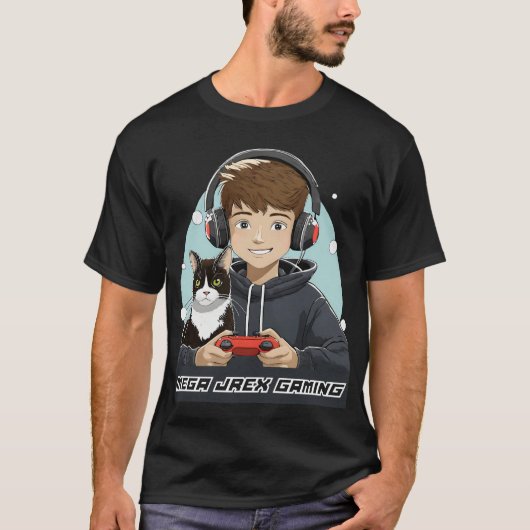 Mega Jrex Gaming zwart mannen shirt (Voorkant)