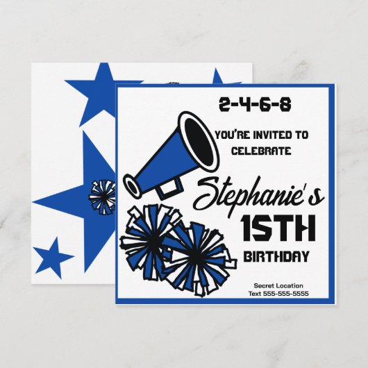 Mega juichen: #2 uitnodiging (Voorkant / Achterkant)