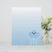 Mega Kawaii Cloud Drizzle Lined Stationery (Staand voorkant)