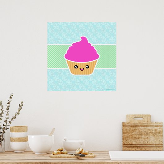 Mega Kawaii Giant Cupcake Poster (Keuken)