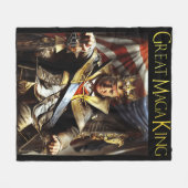 Mega King USA Flag Proud Ultra Maga Trump Fleece Deken (Voorkant (Horizontaal))