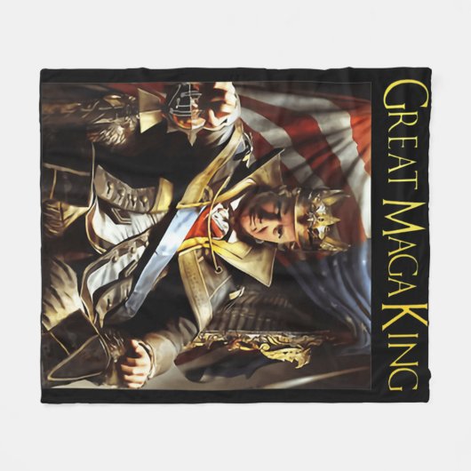 Mega King USA Flag Proud Ultra Maga Trump Fleece Deken (Voorkant (Horizontaal))