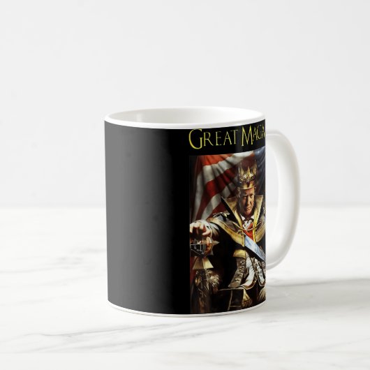 Mega King USA Flag Proud Ultra Maga Trump Koffiemok (Voorkant rechts)