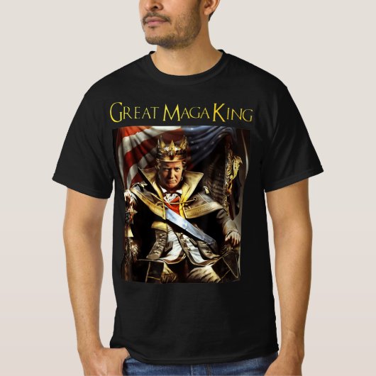 Mega King USA Flag Proud Ultra Maga Trump T-shirt (Voorkant)