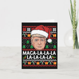 Mega La La Donald Trump 47 Lelijk Kerstzweet Kaart