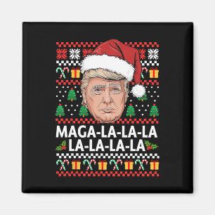 Mega La La Donald Trump 47 Lelijk Kerstzweet Magneet