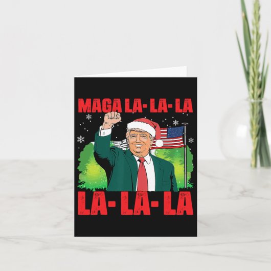 Mega La La Donald Trump Potus 47 Lelijke Kerst Kaart (Voorkant)