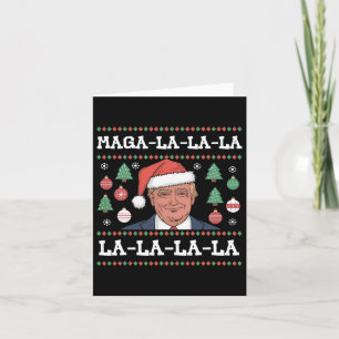 Mega La La Donald Trump Potus 47 Lelijke Kerst Kaart