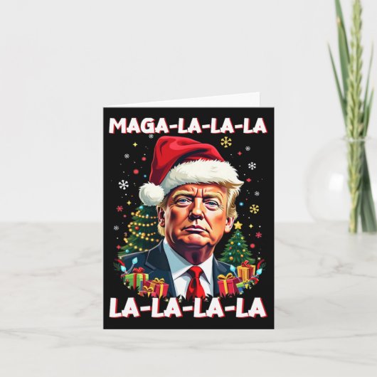 Mega La La Donald Trump Potus 47 Lelijke Kerst Kaart (Voorkant)