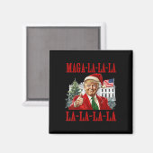 Mega La La Donald Trump Potus 47 Lelijke Kerst Magneet (Voorkant / Achterkant)